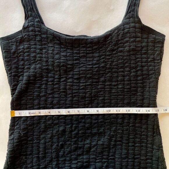 Free People Beach Short & Sweet Mini Button Back Knit Dress in Black - Size M - Picture 14 of 15